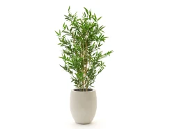 Designplants/Luca Lifestyle Japanse Bamboe kunstplant (h:90cm) met Grigio Tall Balloon bloempot