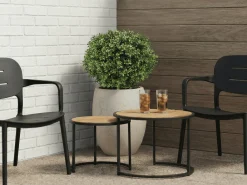 Designplants/Luca Lifestyle Buxus bol kunstplant (h:50cm) met Grigio Balloon bloempot