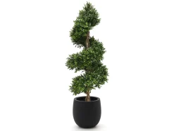 Designplants/Luca Lifestyle Buxus spiraal kunstboom (h:140cm) met Grigio Balloon bloempot