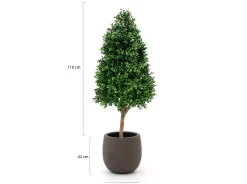Designplants/Luca Lifestyle Buxus tower kunstplant (h:110cm) met Terreno Balloon bloempot