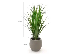 Designplants/Luca Lifestyle Rietgras kunstplant (h:100cm) met Bordo Balloon bloempot
