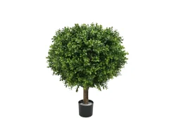 Designplants/Luca Lifestyle Buxus bol kunstplant (h:50cm) met Terreno New Egg bloempot