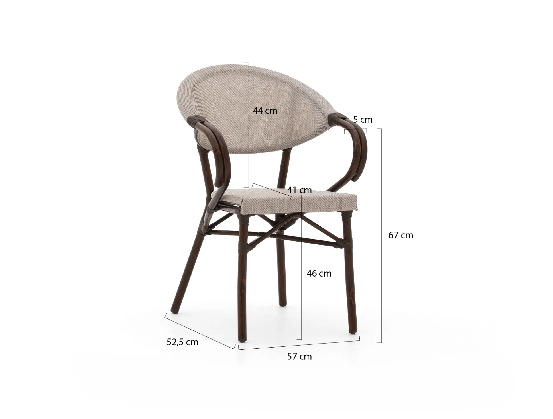 Forza Alserio dining tuinstoel stapelbaar