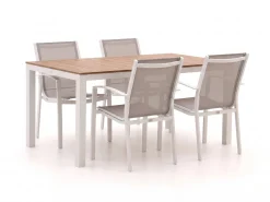Forza Altea/Fidenza 160cm dining tuinset 5-delig stapelbaar