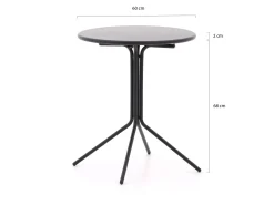Forza Aziano klaptafel ø 60cm (h:70cm)
