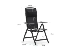 Forza Capri/Fidenza 220cm dining tuinset 7-delig verstelbaar