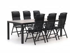 Forza Capri/Fidenza 220cm dining tuinset 7-delig verstelbaar