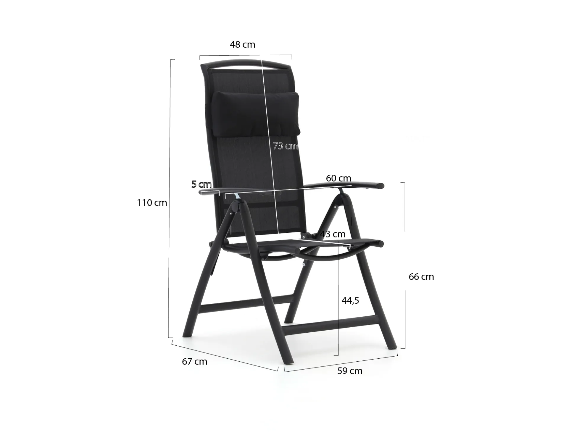 Forza Capri/Fidenza ø149cm dining tuinset 6-delig verstelbaar