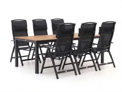 Forza Capri/Fidenza 220cm dining tuinset 7-delig verstelbaar