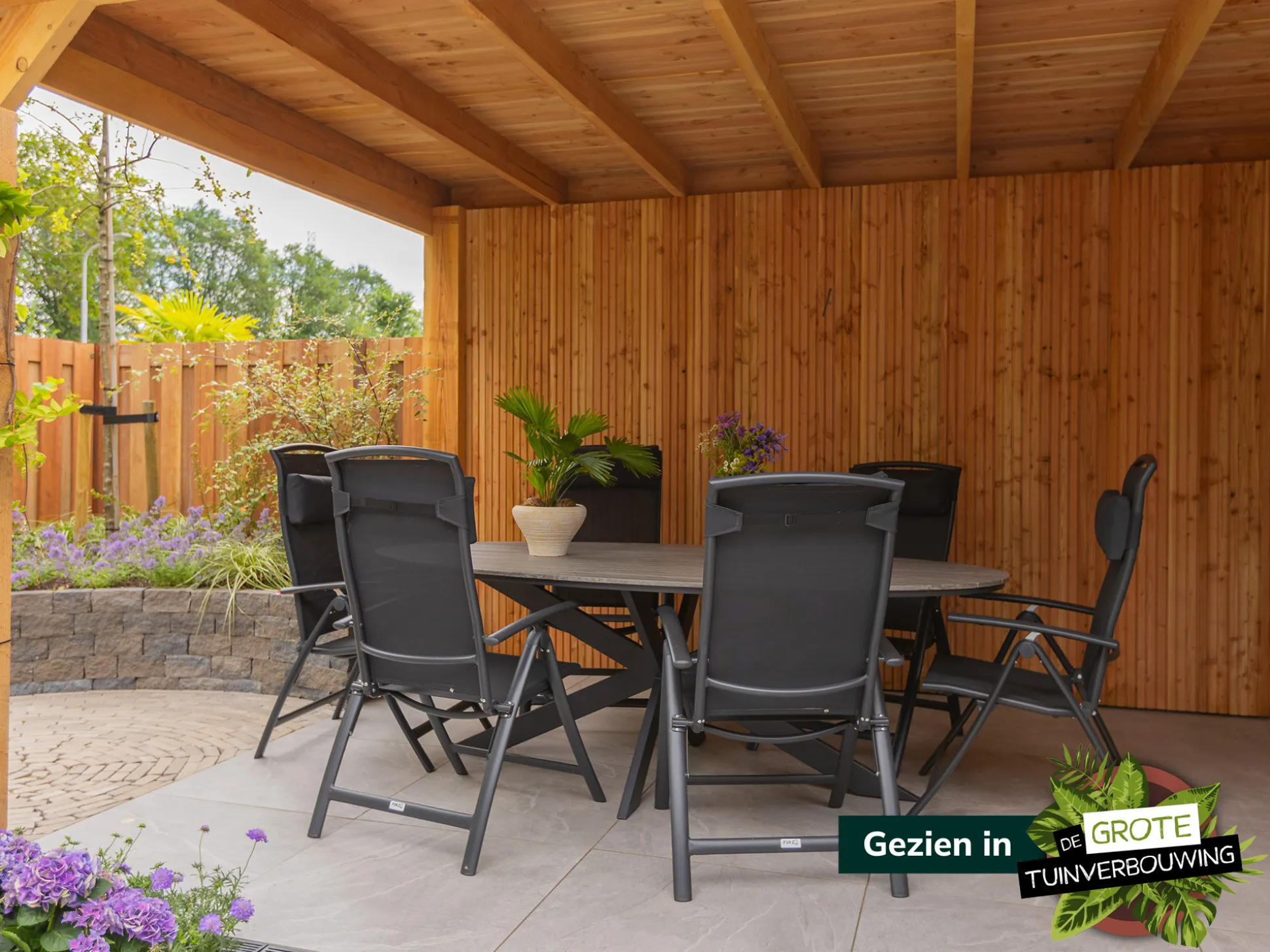 Forza Capri/Fidenza ovaal 220cm dining tuinset 7-delig verstelbaar