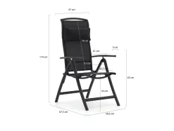 Forza Capri/Menzano 220cm dining tuinset 7-delig verstelbaar
