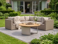 Forza Cecita/Cosiloft hoek loungeset met vuurtafel 6-delig