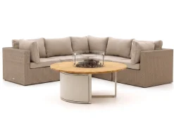 Forza Cecita/Cosiloft hoek loungeset met vuurtafel 6-delig