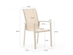 Forza Centallo dining tuinstoel stapelbaar
