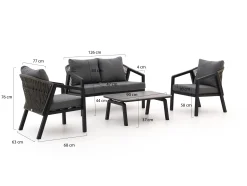 Forza Iseo stoel-bank loungeset 4-delig