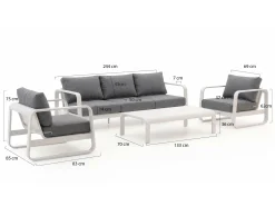 Forza Liri stoel-bank loungeset 4-delig