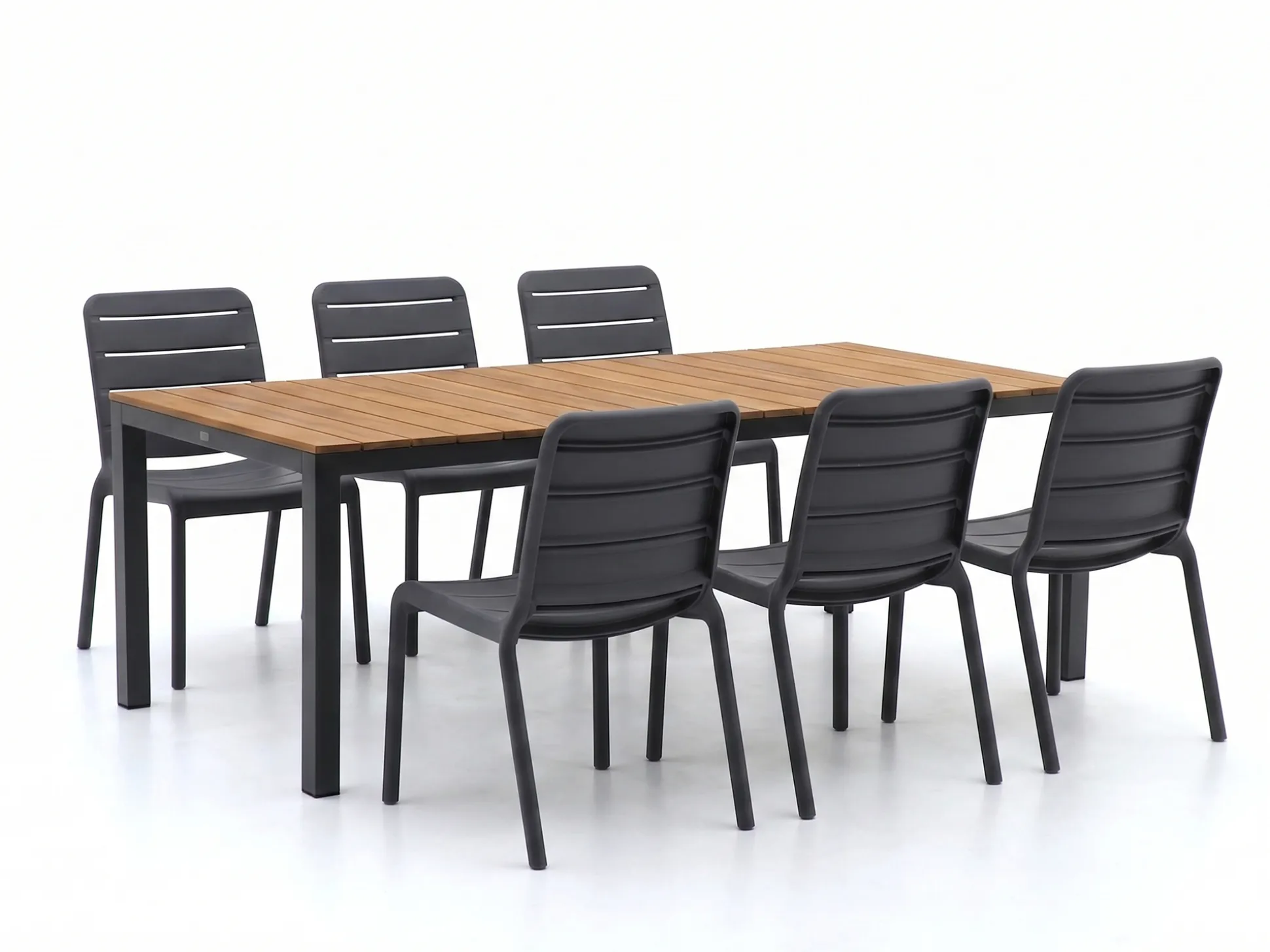 Forza Narni/Fidenza 220cm dining tuinset 7-delig stapelbaar