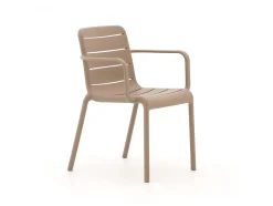 Forza Narni/ROUGH-K ø 115cm dining tuinset 5-delig stapelbaar