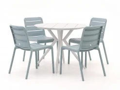 Forza Narni/Sora ø 90cm dining tuinset 5-delig stapelbaar