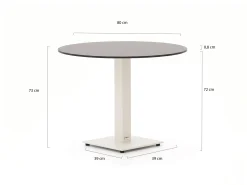 Forza Orta tuintafel ø80cm (h:73cm)
