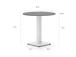 Forza Orta tuintafel ø80cm (h:73cm)