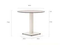 Forza Orta tuintafel ø80cm (h:73cm)