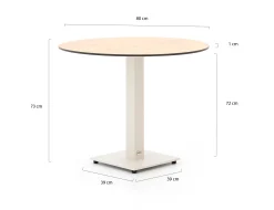 Forza Orta tuintafel ø80cm (h:73cm)