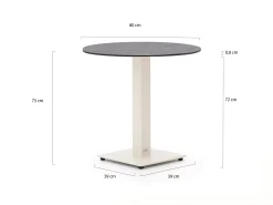 Forza Orta tuintafel ø80cm (h:73cm)