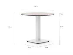 Forza Orta tuintafel ø80cm (h:73cm)