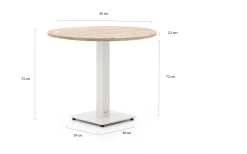 Forza Orta tuintafel ø85cm (h:75cm)