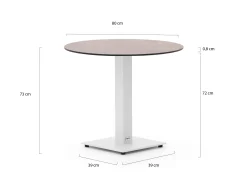 Forza Orta tuintafel ø80cm (h:73cm)