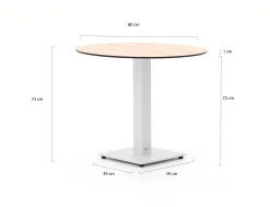 Forza Orta tuintafel ø80cm (h:73cm)
