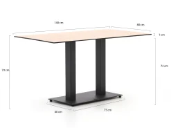 Forza Orta tuintafel 140x80x73cm