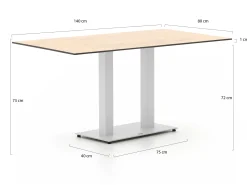 Forza Orta tuintafel 140x80x73cm