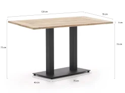 Forza Orta tuintafel 120x70x75cm
