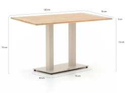 Forza Orta tuintafel 120x70x75cm