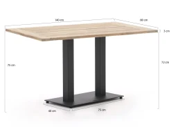 Forza Orta tuintafel 140x80x75cm