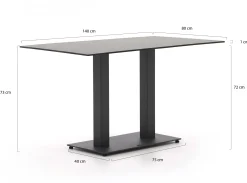 Forza Orta tuintafel 140x80x73cm