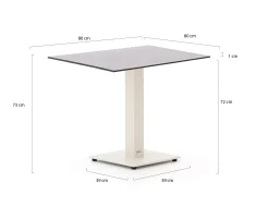 Forza Orta tuintafel 80x80x73cm