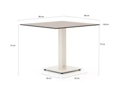 Forza Orta tuintafel 80x80x73cm