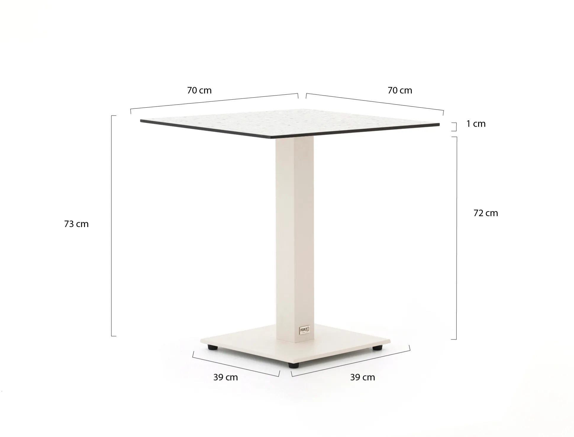 Forza Orta tuintafel 70x70x73cm