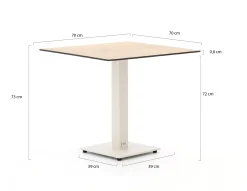 Forza Orta tuintafel 70x70x73cm