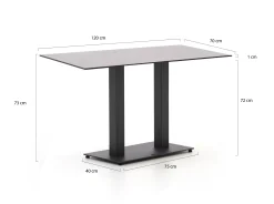 Forza Orta tuintafel 120x70x73cm