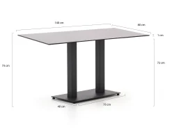 Forza Orta tuintafel 140x80x73cm