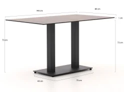 Forza Orta tuintafel 140x80x73cm