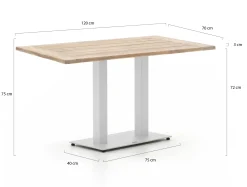 Forza Orta tuintafel 120x70x75cm