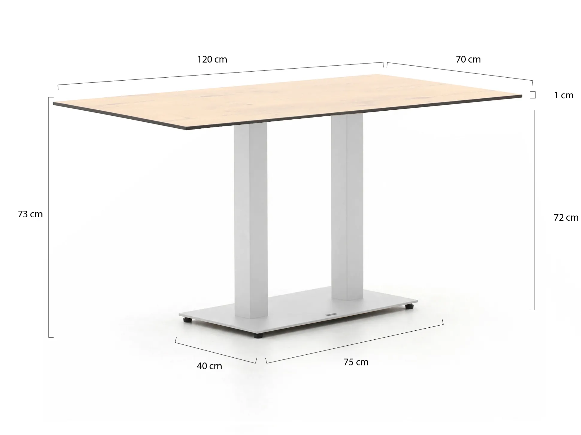 Forza Orta tuintafel 120x70x73cm