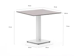 Forza Orta tuintafel 70x70x73cm