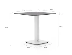 Forza Orta tuintafel 70x70x73cm
