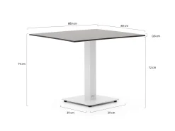 Forza Orta tuintafel 80x80x73cm